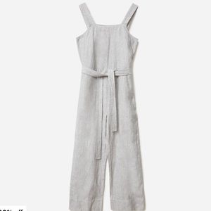 Everlane linen striped jumpsuit NWT